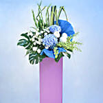 Soothing Mixed Flowers Purple Stand