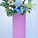 Soothing Mixed Flowers Purple Stand