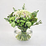 Serene Mixed Flowers Fish Bowl Vase