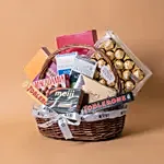 Exotic Chocolates Brown Willow Basket