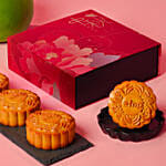 Pure White Lotus Double Yolk Mooncakes And Pomelo