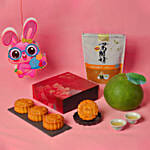 Pure White Lotus Double Yolk Mooncakes And Pomelo Lipton Tea And Lantern Toy