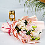 Passionate Oriental Pink Lilies with Ferrero Rocher