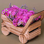 Purple Roses Arrangement In Cart