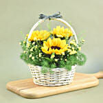 Bright Sunflowers Basket