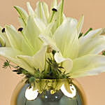 Classy Yellow Lily Fish Bowl Vase