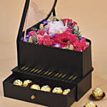 Fresh Blooms N Ferrero Black Piano Box