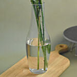 Serene Yellow Lily Bottle Vase