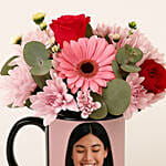 Ravishing Mixed Flowers In Personalised Mug