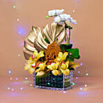 Festive Vibe Floral Vase N Ganesha Idol Combo