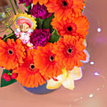 Fresh Blooms N Ganesha Idol Diwali Combo