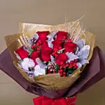 Xmas Red Roses Bouquet