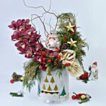 Cymbidium Flower Arrangement For Christmas