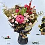 Gold Drops Christmas Flowers Bouquet