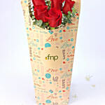 6 Red Rose in Sleeve Bag