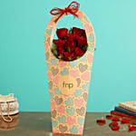 Beautiful Red Roses Arrangement In Love Sleeve