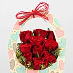 Beautiful Red Roses Arrangement In Love Sleeve