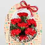 Red Carnations In FNP Love Sleeve