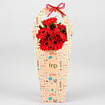 Red Gerberas In FNP Love Sleeve