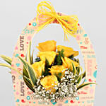 Yellow Roses In FNP Love Sleeve