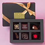 Artistic Happy Birthday Chocolate Box- 6 Pcs