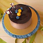 Flamboyant Mixed Flowers Bunch with Chocolate Cake