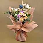 Glorious Mixed Flowers Bouquet with Chocolate Cake