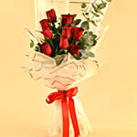 Hot Red Roses Hand Bouquet