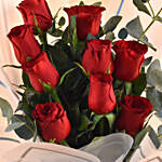 Hot Red Roses Hand Bouquet