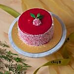 Joyful Red Bouquet With Cake For Valentines