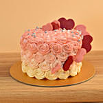 Titanic Rose Chamomile Bouquet With Cake For Valentines