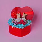 Flowers With Rabbit Arrangement for Valentine