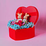 Flowers With Rabbit Arrangement for Valentine