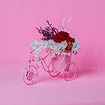 Mixed Flowers Bicycle Arrangement for Valentine