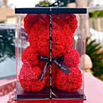 Artificial Red Rose Teddy Bear