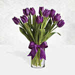 Black Forest Cake & Royal Purple Tulips