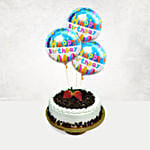 Black Forest Cake With Birthday Balloons