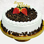 Black Forest Happy Birthday Cake With Candles