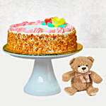 Butter Sponge Cake With Teddy Bear