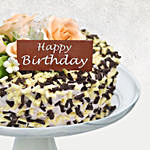 Chocolate and Vanilla Choco Chip Cake For Birthday