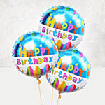 Fruit Cake With Birthday Balloons