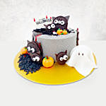 Halloween Black Sesame Sponge with Buttercream Cake