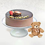 Rich Chocolate Cake With Teddy Bear