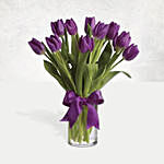 Royal Purple Tulips & Mango Mousse Cake