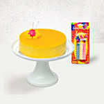 Tangy Mango Mousse Cake With Candles