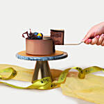 Tempting Chocolate Cake With Birthday Candles