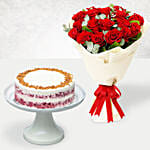 Timeless Roses & Red Velvet Peanut Butter Cake