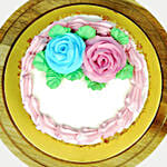 Pink Roses Box With Butter Sponge Cake