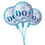 Tempting Chocolate Cake With It's A Boy Balloons Set