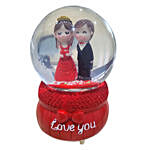Love You Musical Couple Glass Dome With Ferrero Rocher Chocolate